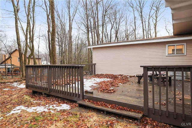 view of wooden deck