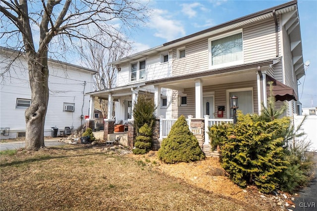 view of front of property with covered porch