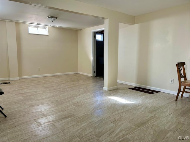 interior space featuring visible vents and baseboards