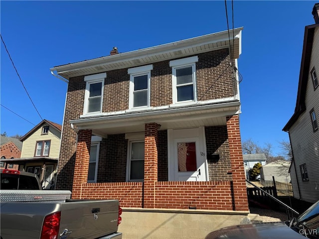 view of front facade with brick siding