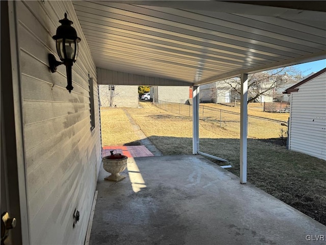 view of patio / terrace with fence