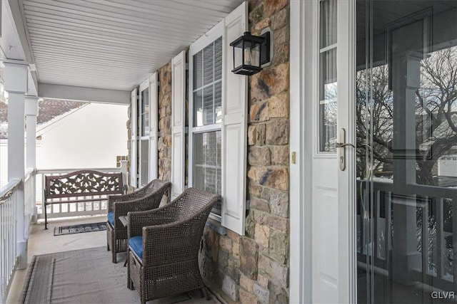 balcony with a porch