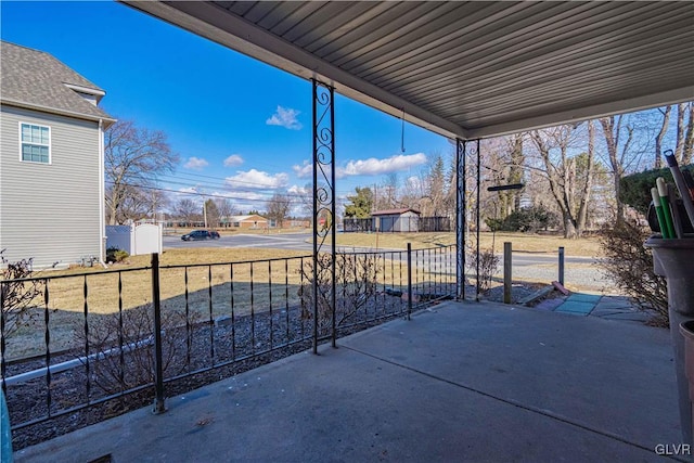 view of patio / terrace with fence