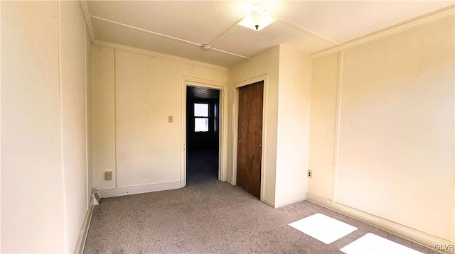 view of carpeted spare room