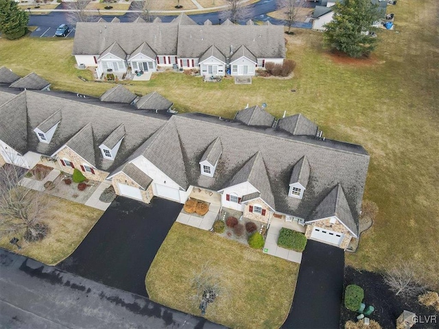 bird's eye view with a residential view