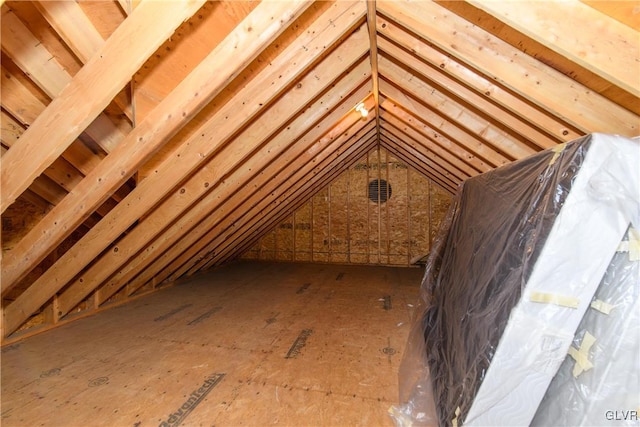 view of attic