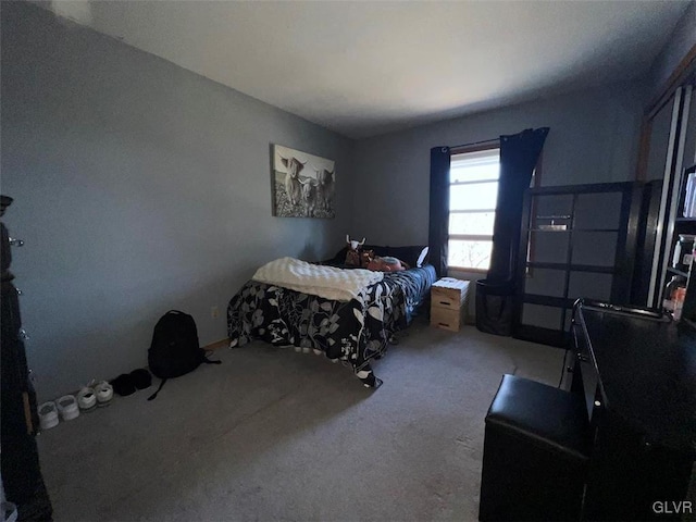 view of carpeted bedroom