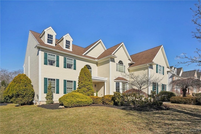 view of front of house with a front yard