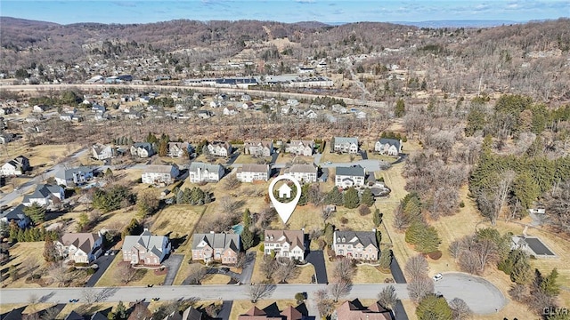 aerial view featuring a residential view