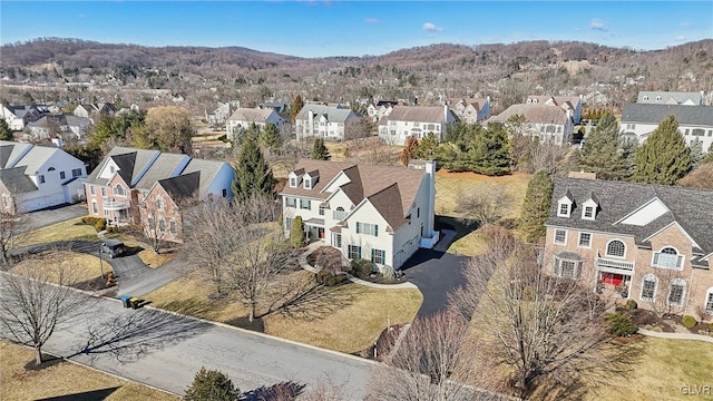 bird's eye view with a residential view