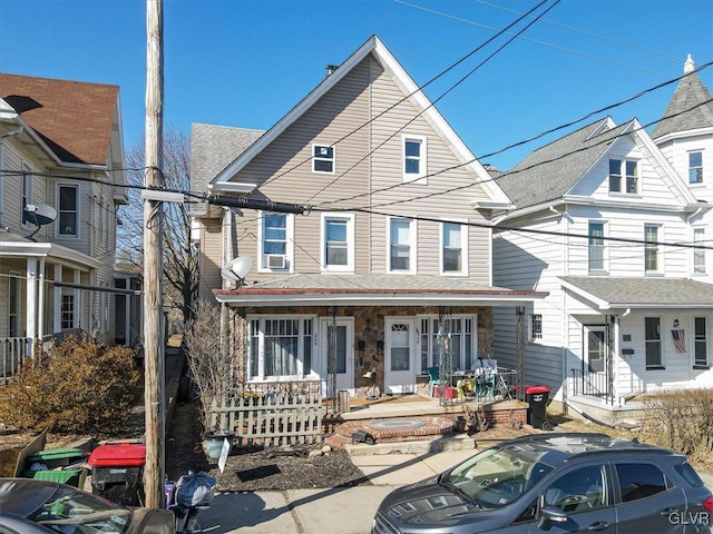 view of front of house with covered porch