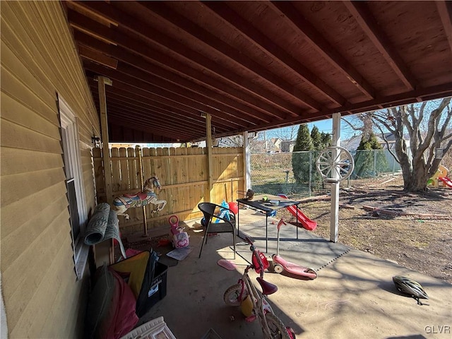 view of patio with fence