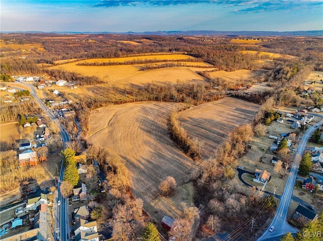 aerial view with a mountain view