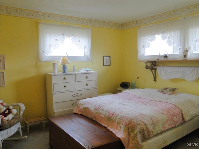 view of carpeted bedroom