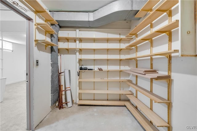 view of storage room