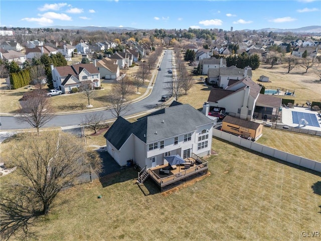 birds eye view of property featuring a residential view