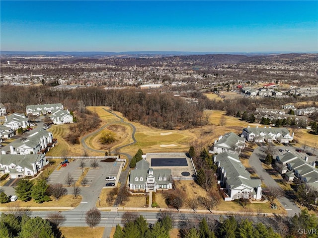 bird's eye view with a residential view