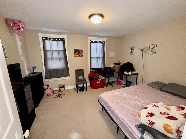 bedroom with carpet flooring