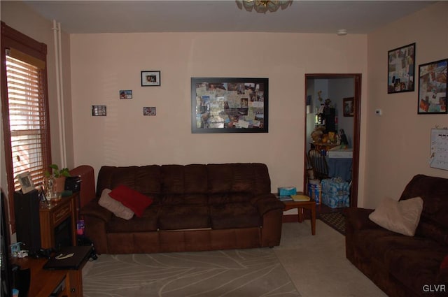 view of carpeted living room