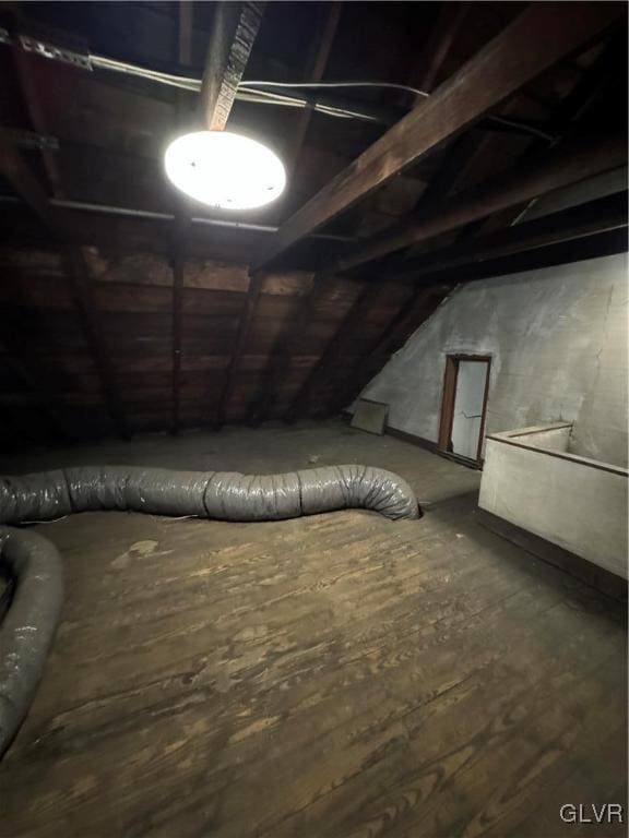 view of attic