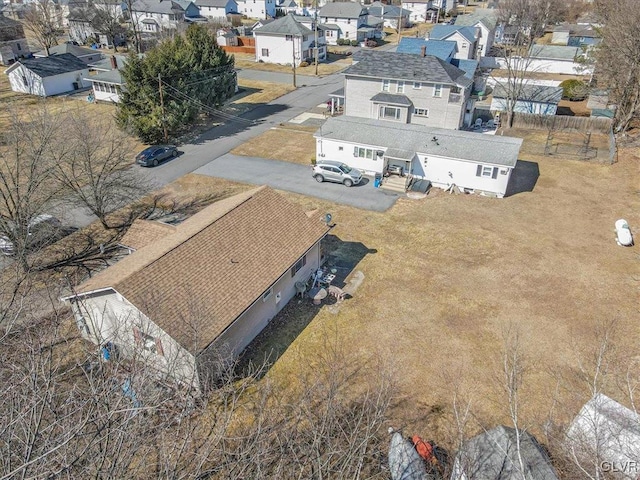 aerial view with a residential view