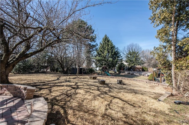 view of yard with playground community