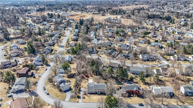 aerial view featuring a residential view