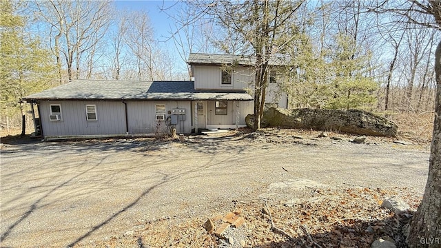 view of rear view of property