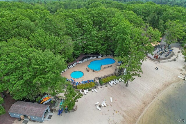 63 Ruffed Grouse Ct, Kidder Township, PA 18624 - birds eye view of property featuring a wooded view