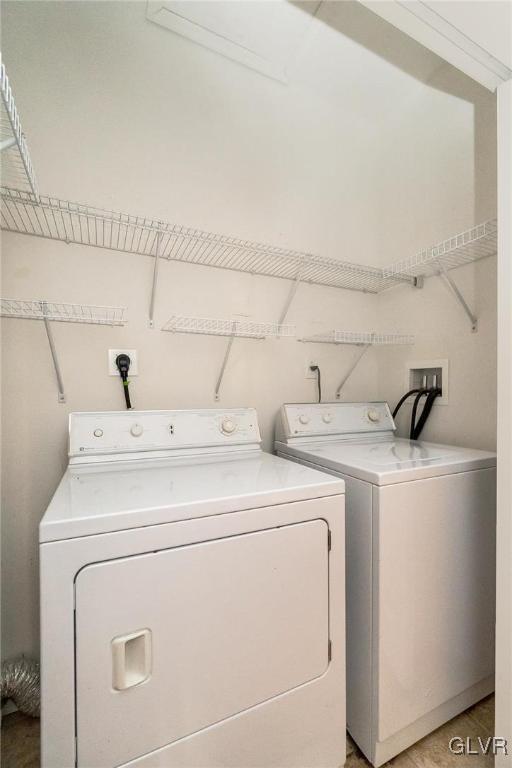 laundry room featuring washer and dryer