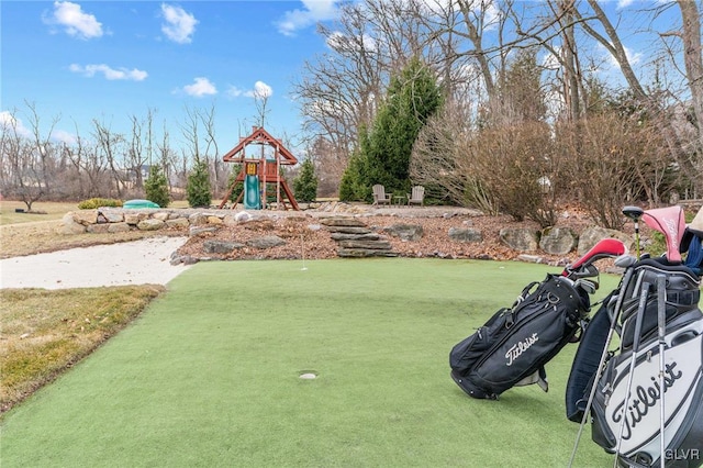 view of yard with playground community