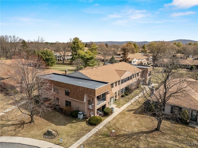 bird's eye view with a residential view