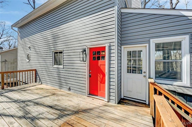 view of wooden deck