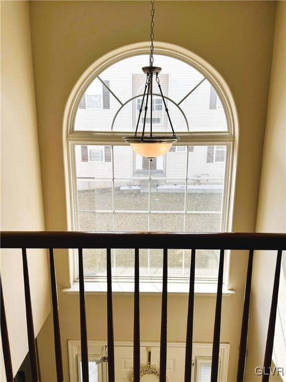 room details with a chandelier