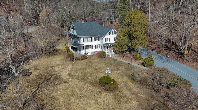 aerial view with a view of trees