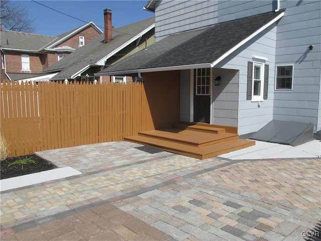 view of patio with fence