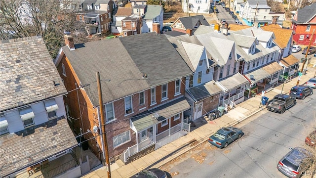 bird's eye view with a residential view