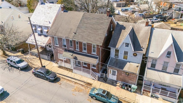 drone / aerial view featuring a residential view