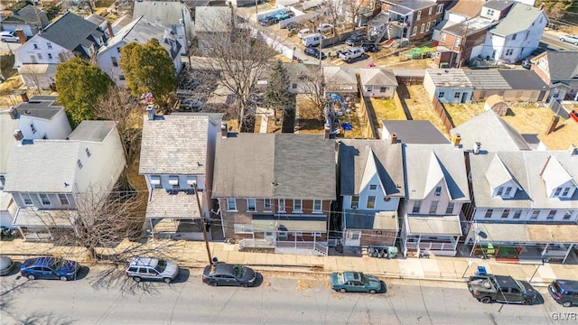 aerial view with a residential view