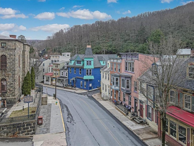 129 W Broadway, Jim Thorpe Boro, PA 18229 - view of asphalt street featuring sidewalks, curbs, and a view of trees