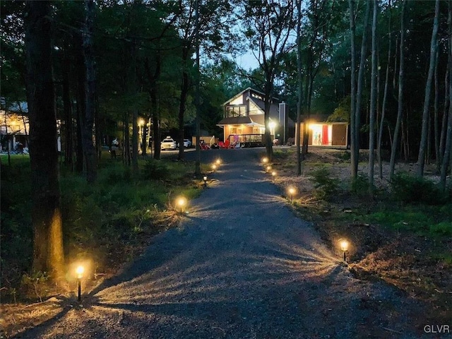 view of street featuring driveway