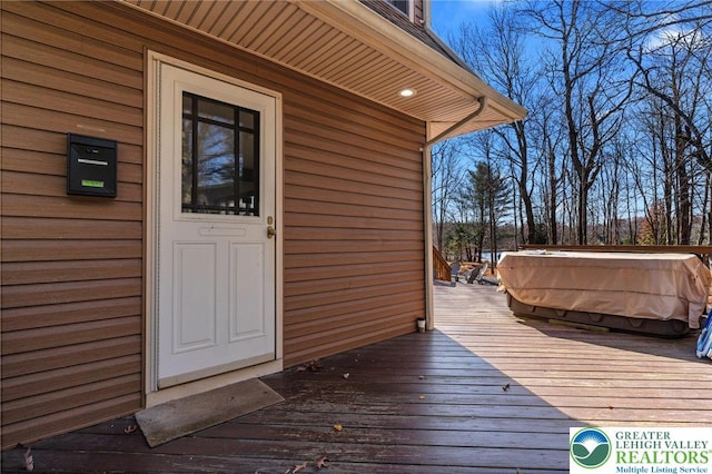 156 Poplar Pl, Tunkhannock Township, PA 18610 - view of wooden deck