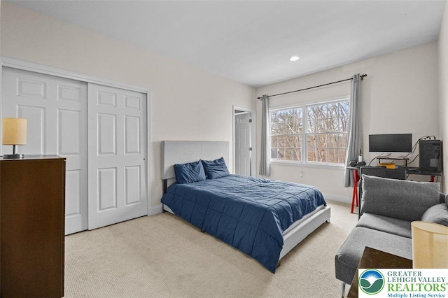 255 Rising Meadow Way E, Stroudsburg, PA 18302 - bedroom with carpet, recessed lighting, and a closet