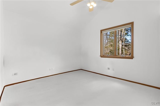 367 Saunders Dr, Lehman Twp, PA 18324 - unfurnished room with lofted ceiling and ceiling fan