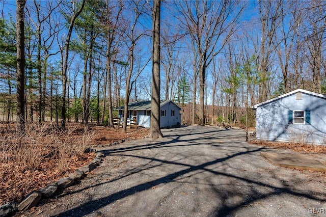 view of street featuring driveway