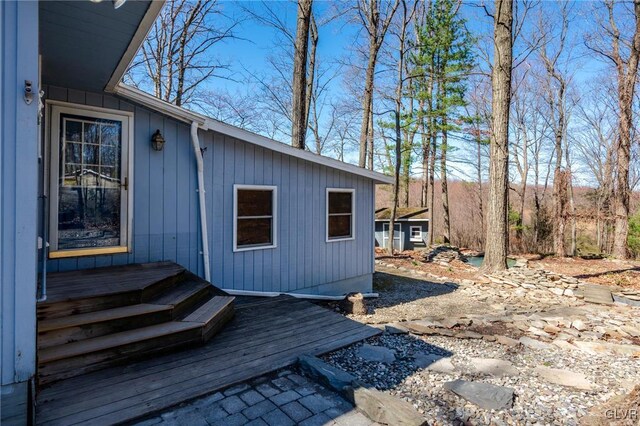 exterior space with entry steps