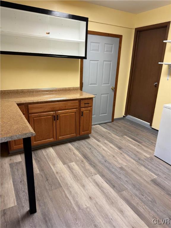 interior space featuring light wood-type flooring