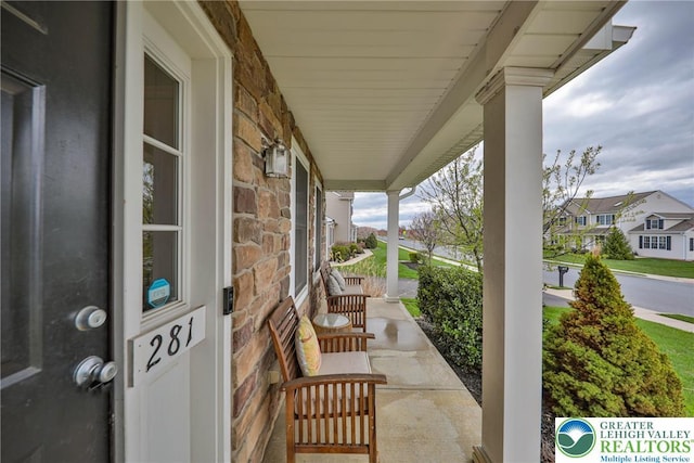 view of patio / terrace featuring covered porch
