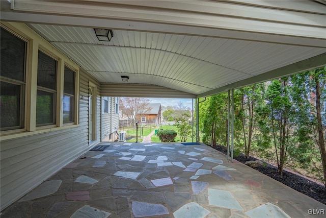 221 Franklin St, Alburtis Borough, PA 18011 - view of patio / terrace with a carport