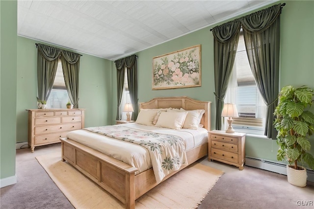221 Franklin St, Alburtis Borough, PA 18011 - carpeted bedroom with a baseboard radiator